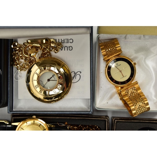 129 - A BOX OF ASSORTED WATCHES, to include a Citizen quartz gents wristwatch, model number 30601279, two ... 