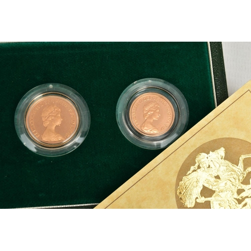 168 - A UNITED KINGDOM 1980 GOLD PROOF FOUR COIN SOVEREIGN SET, consisting of five pounds, double, full an... 