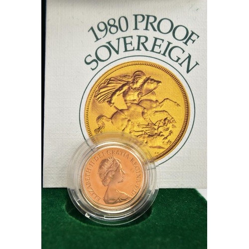 170 - A ROYAL MINT 1980 GOLD PROOF SOVEREIGN IN CASE OF ISSUE WITH COA