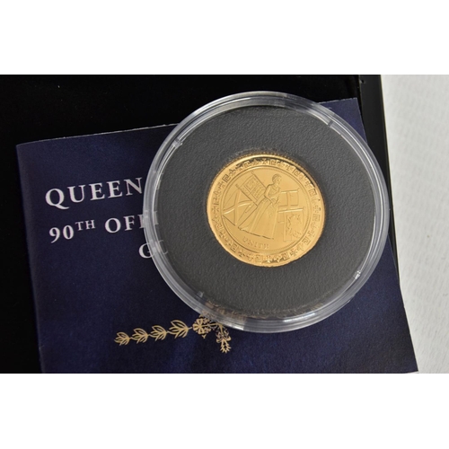 174 - A BOXED PAIR OF GOLD COINS, to include a long to reign over us gold proof unites 2015 to Tristan da ... 