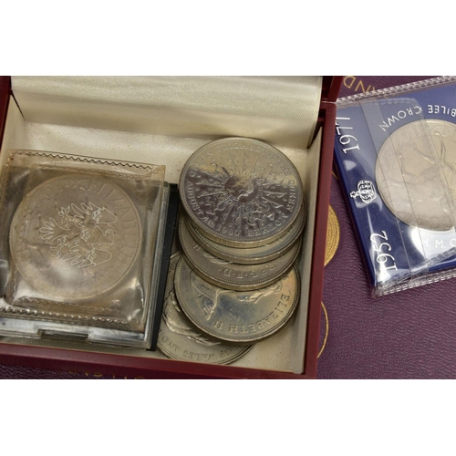 189 - A LARGE AND HEAVY BOX OF MIXED COINAGE AND COMMEMORATIVES, to include over 1.6 kilo of mainly UK .50... 