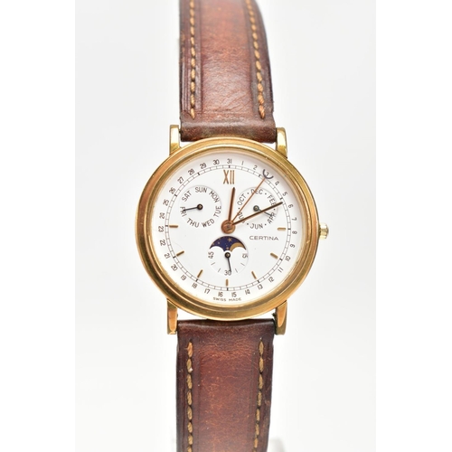 67 - TWO GENTS CERTINA WRISTWATCHES, the first a hand wound movement, gold tone dial signed 'Certina auto... 