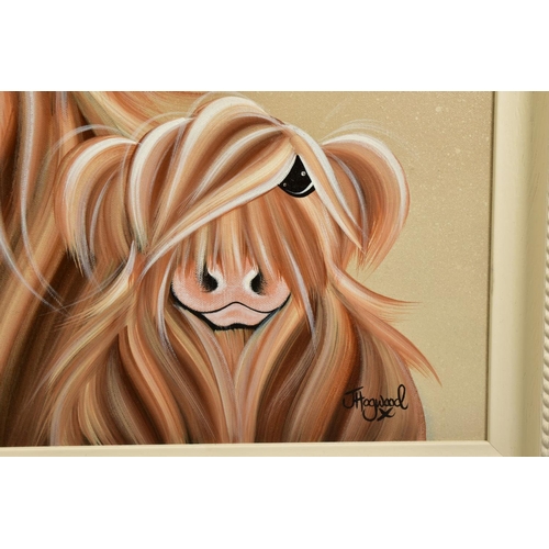 395 - JENNIFER HOGWOOD (BRITISH 1980) 'THE FIVE MOO-SKETEERS', a family of Highland cows, signed bottom ri... 