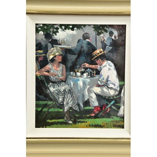 405 - SHERREE VALENTINE DAINES (BRITISH 1959) 'AFTERNOON TEA', a signed limited edition print of figures t... 