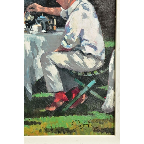 405 - SHERREE VALENTINE DAINES (BRITISH 1959) 'AFTERNOON TEA', a signed limited edition print of figures t... 