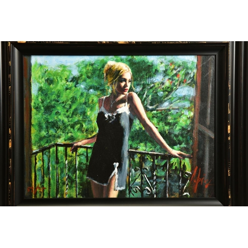 415 - FABIAN PEREZ (ARGENTINA 1967) 'SALLY IN THE SUN' a limited edition print of a female figure on a bal... 