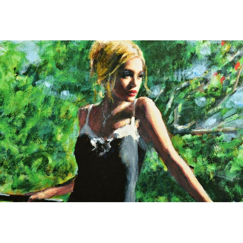 415 - FABIAN PEREZ (ARGENTINA 1967) 'SALLY IN THE SUN' a limited edition print of a female figure on a bal... 