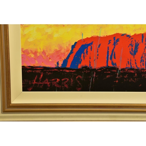 431 - ROLF HARRIS (AUSTRALIAN 1930) 'ULURU SUNSET, SURPRISE SHOWER' an artist proof print on canvas of an ... 