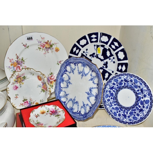 468 - A GROUP OF ROYAL CROWN DERBY PLATES AND BOWLS ETC, twenty pieces to include two Unfinished Imari din... 