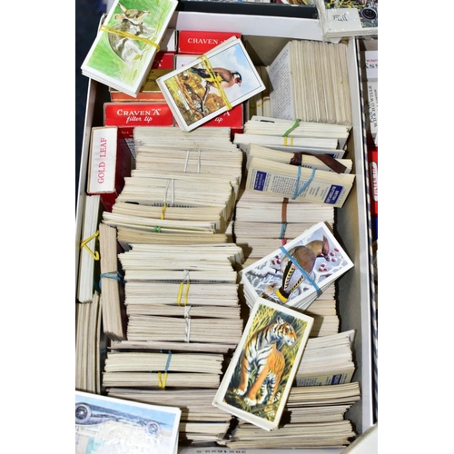 471 - CIGARETTE / TRADE CARDS, three shoe boxes containing a collection of complete and incomplete sets fr... 