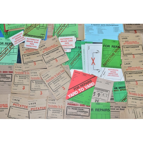 492 - RAILWAY WAGON LABELS, over three hundred labels (mostly uncompleted) the majority from LNER and cove... 