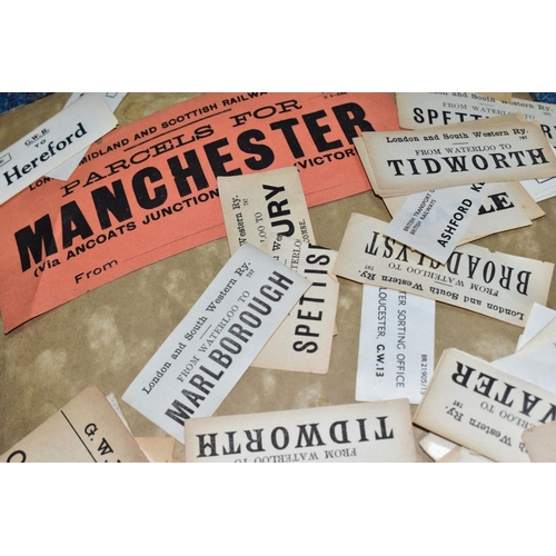 493 - RAILWAY LUGGAGE LABELS, a collection of several hundred luggage labels from a wide selection of rail... 