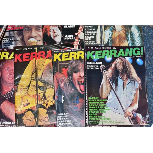 500 - KERRANG! thirty-six issues (3-14, 16-37, 40 & Kiss) from 1981-1983 and two Status Quo magazines