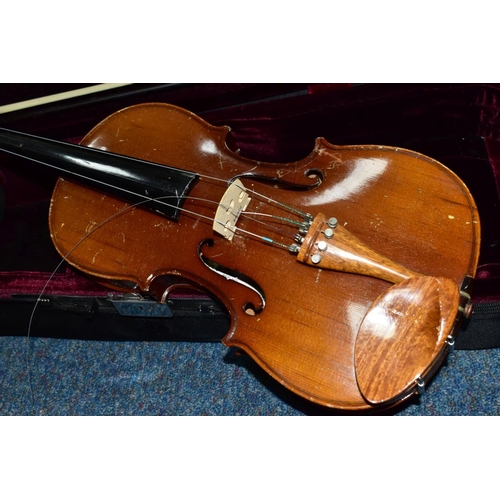 505 - TWO CASED VIOLINS, both are Chinese Skylark brand, 7/8 size violins in need of restringing, model nu... 