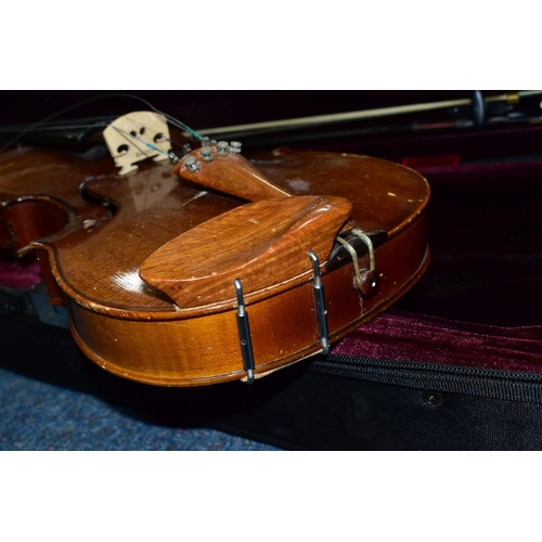 505 - TWO CASED VIOLINS, both are Chinese Skylark brand, 7/8 size violins in need of restringing, model nu... 