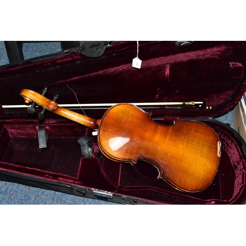 505 - TWO CASED VIOLINS, both are Chinese Skylark brand, 7/8 size violins in need of restringing, model nu... 