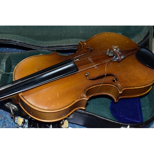 505 - TWO CASED VIOLINS, both are Chinese Skylark brand, 7/8 size violins in need of restringing, model nu... 