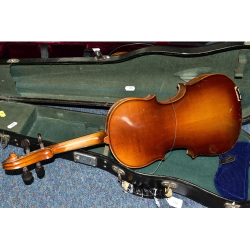 505 - TWO CASED VIOLINS, both are Chinese Skylark brand, 7/8 size violins in need of restringing, model nu... 