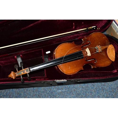 505 - TWO CASED VIOLINS, both are Chinese Skylark brand, 7/8 size violins in need of restringing, model nu... 