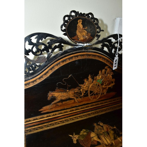 521 - A LATE 19TH CENTURY SORRENTO WARE BOOKSLIDE AND A LATE VICTORIAN FOLDING STEREOGRAPH, both in need o... 