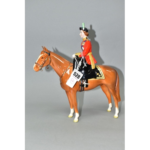 528 - A BESWICK H.M. QUEEN ELIZABETH II ON IMPERIAL TROOPING THE COLOUR 1957, model no.1546, chestnut glos... 