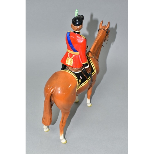 528 - A BESWICK H.M. QUEEN ELIZABETH II ON IMPERIAL TROOPING THE COLOUR 1957, model no.1546, chestnut glos... 