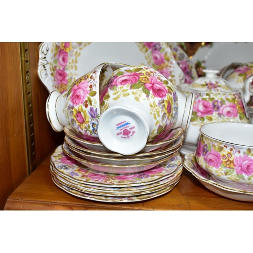 543 - A FORTY TWO PIECE ROYAL ALBERT SERENA TEASET AND OTHER ROYAL ALBERT PLATES, Serena set comprising a ... 