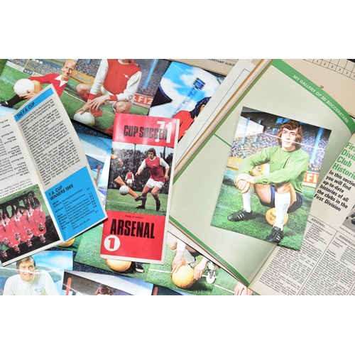 553 - FOOTBALL CARDS, The SUN Football Encyclopaedia & Soccer Stamp Album 1971-72 (incomplete) together wi... 