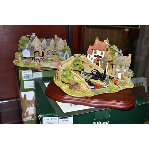 622 - TWO BOXED LIMITED EDITION LILLIPUT LANE SCULPTURES, comprising The Dawn of Steam no 0231/2004 with w... 