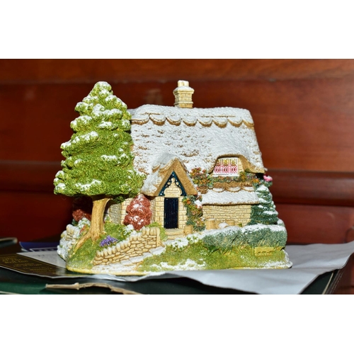 623 - FIVE BOXED SNOW COVERED LILLIPUT LANE SCULPTURES, all with deeds, comprising two from the Christmas ... 