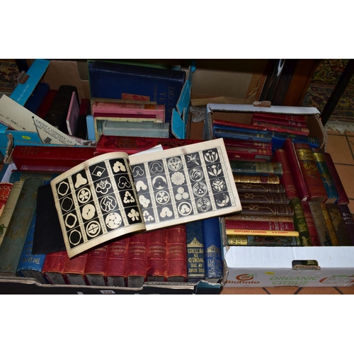 632 - THREE BOXES OF ANTIQUARIAN BOOKS, approximately sixty five books with titles to include two volumes ... 