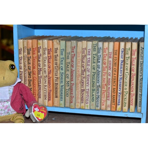 648 - A MINIATURE BOOK CASE CONTAINING TWENTY-THREE BEATRIX POTTER BOOKS, published by Frederick Warne & C... 