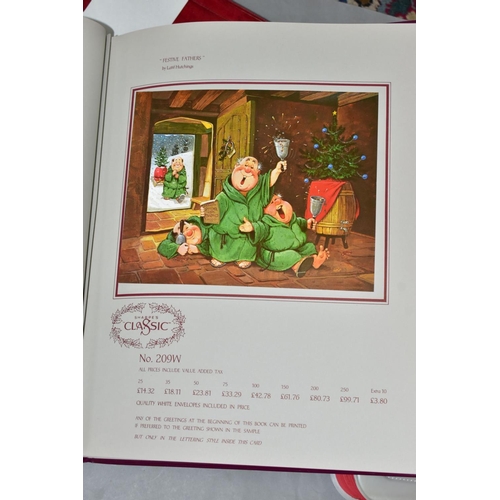 663 - NINE CHRISTMAS CARD SAMPLE BOOKS BY SHARPES, comprising one 1983, four 1986 and four 1987, to includ... 