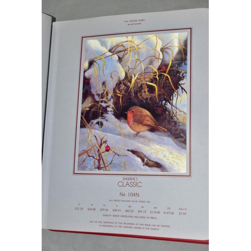 663 - NINE CHRISTMAS CARD SAMPLE BOOKS BY SHARPES, comprising one 1983, four 1986 and four 1987, to includ... 