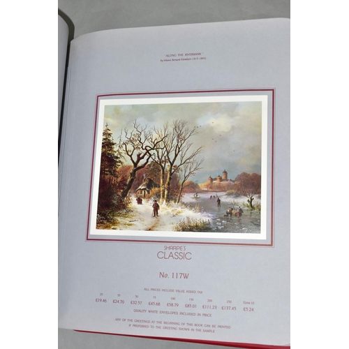 663 - NINE CHRISTMAS CARD SAMPLE BOOKS BY SHARPES, comprising one 1983, four 1986 and four 1987, to includ... 