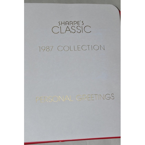 663 - NINE CHRISTMAS CARD SAMPLE BOOKS BY SHARPES, comprising one 1983, four 1986 and four 1987, to includ... 