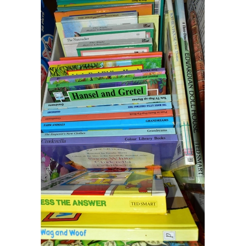 669 - SIX BOXES OF CHILDRENS BOOKS (MOSTLY POP-UP BOOKS), authors include Robert Crowther, Jan Pienkowski ... 