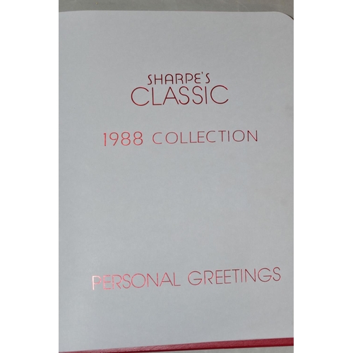 672 - EIGHT ALBUMS OF SHARPE'S 1988 CLASSIC 'GALLERY' PERSONAL CHRISTMAS CARDS AND FOUR ALBUMS OF 1988 CLA... 