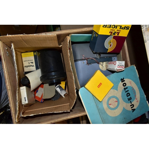 675 - THREE BOXES AND LOOSE ELECTRICAL PARTS, PICTURES, ETC, including a Junius Electronic Pyrograph Serie... 