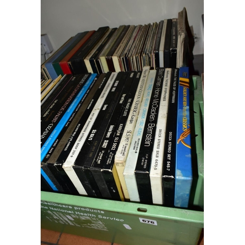 676 - SEVEN BOXES OF LP RECORDS AND A SMALL QUANTITY OF SINGLES RECORDS, ETC, including a limited edition ... 