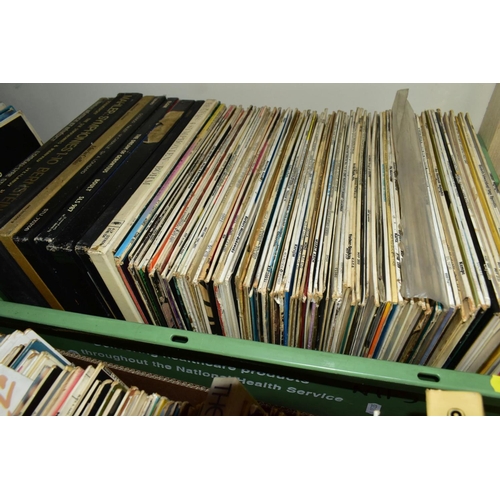 676 - SEVEN BOXES OF LP RECORDS AND A SMALL QUANTITY OF SINGLES RECORDS, ETC, including a limited edition ... 