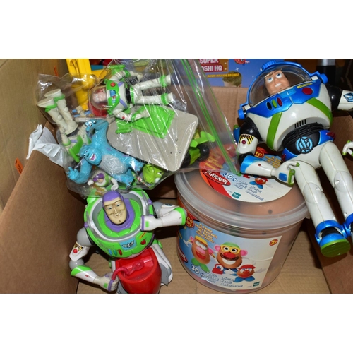 682 - FOUR BOXES OF TOYS, to include a quantity of Gormiti and Skylander figures, Teenage Mutant Hero/Ninj... 