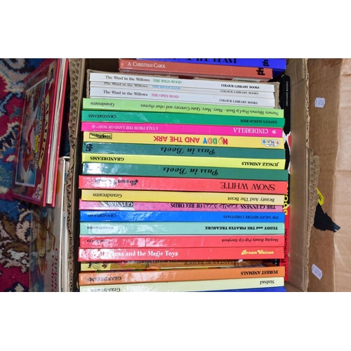 684 - FIVE BOXES OF CHILDRENS POP-UP BOOKS ETC, to include titles by Robert Crowther, Jan Pienkowski and E... 