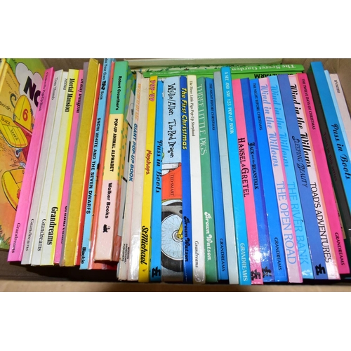 684 - FIVE BOXES OF CHILDRENS POP-UP BOOKS ETC, to include titles by Robert Crowther, Jan Pienkowski and E... 