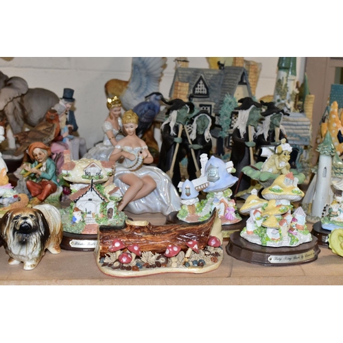 691 - A QUANTITY OF FIGURINES AND DECORATIVE ORNAMENTS, approximately forty five pieces to include Capodim... 