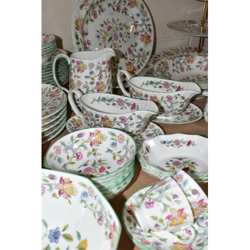 693 - A ONE HUNDRED AND EIGHTY SEVEN PIECE MINTON HADDON HALL DINNER SERVICE, comprising fifteen dinner pl... 