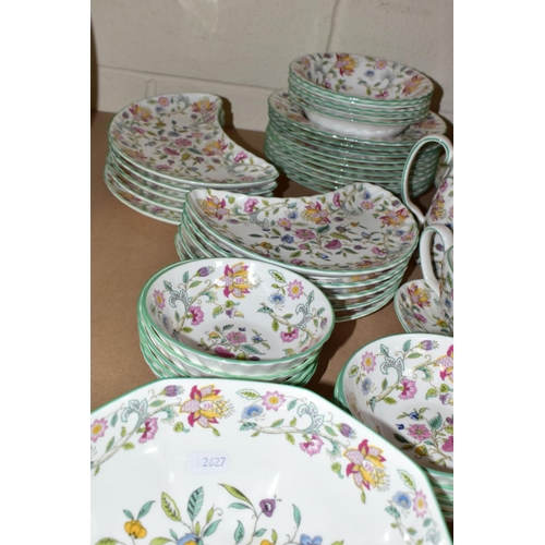 693 - A ONE HUNDRED AND EIGHTY SEVEN PIECE MINTON HADDON HALL DINNER SERVICE, comprising fifteen dinner pl... 