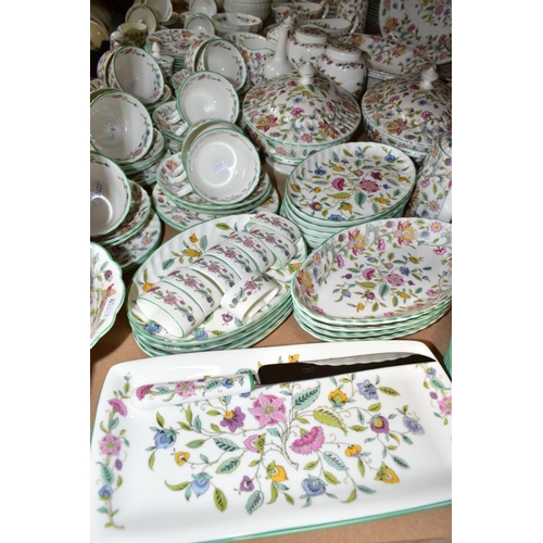 693 - A ONE HUNDRED AND EIGHTY SEVEN PIECE MINTON HADDON HALL DINNER SERVICE, comprising fifteen dinner pl... 