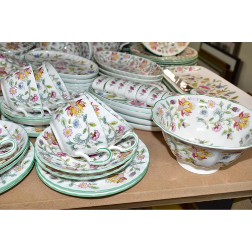 693 - A ONE HUNDRED AND EIGHTY SEVEN PIECE MINTON HADDON HALL DINNER SERVICE, comprising fifteen dinner pl... 