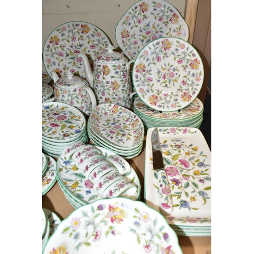 693 - A ONE HUNDRED AND EIGHTY SEVEN PIECE MINTON HADDON HALL DINNER SERVICE, comprising fifteen dinner pl... 